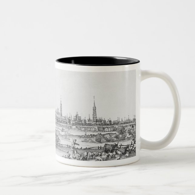 Ansicht von Brügge Zweifarbige Tasse (Rechts)