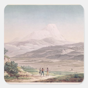 Ansicht von Cajambe Quadratischer Aufkleber