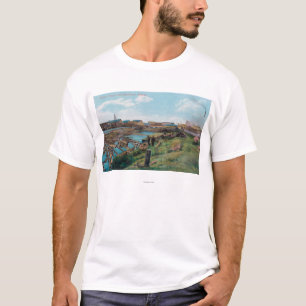 Ansicht von Chena Slough von der Stadt T-Shirt