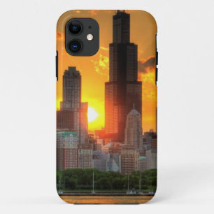 Ansicht von Chicagos Skylinen von Adler Case-Mate iPhone Hülle
