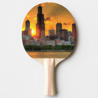 Ansicht von Chicagos Skylinen von Adler Tischtennis Schläger