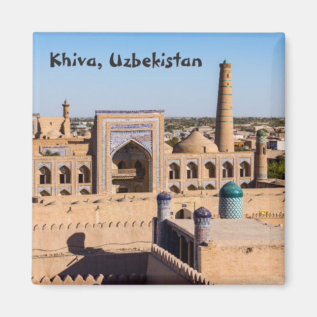 Ansicht von Citadel Kunya-ark - Chiwa, Usbekistan Magnet (Vorne)