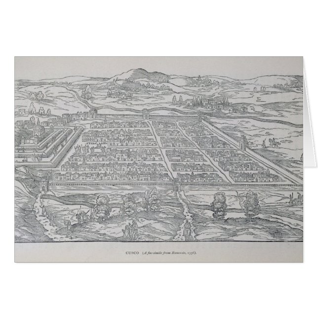 Ansicht von Cusco, von Ramusio, Kneipe. 1556 (Vorderseite (Horizontal))