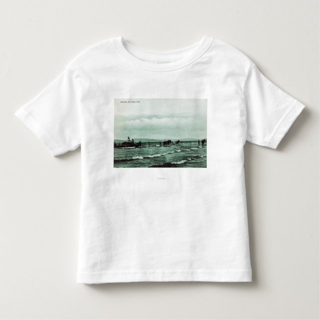 Ansicht von die Fischer-Seine-Fischen, Pferdewagen Kleinkind T-shirt (Vorderseite)