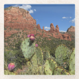 Ansicht von DoppelButtes   Sedona, Arizona Glasuntersetzer