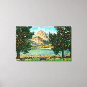 Ansicht von Doppelseen nähern sich Bridgeport Leinwanddruck