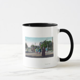 Ansicht von einem BlumenParadeHollister, CA Tasse