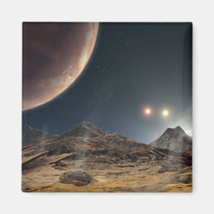 Ansicht von einem hypothetischen Mond in der Bahn Magnet