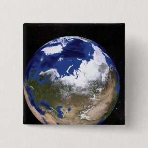Ansicht von Erde die arktische Region zeigend Button
