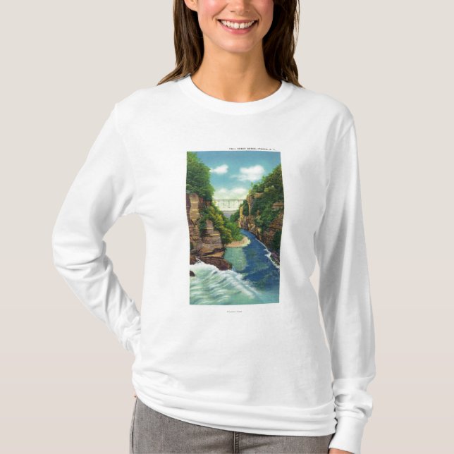 Ansicht von Fall-Nebenfluss-Schlucht T-Shirt (Vorderseite)