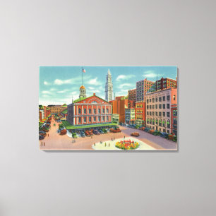 Ansicht von Faneuil Hall, die Wiege der Freiheit Leinwanddruck