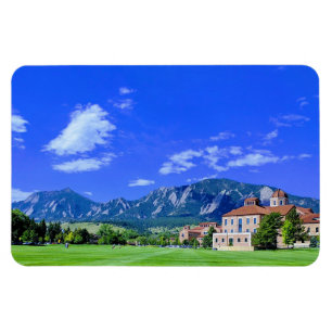 Ansicht von Flatirons von CU Campus in Boulder, Co Magnet