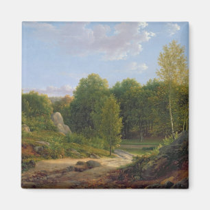 Ansicht von Fontainebleau-Wald, 1829 Magnet