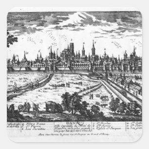 Ansicht von Gent Quadratischer Aufkleber