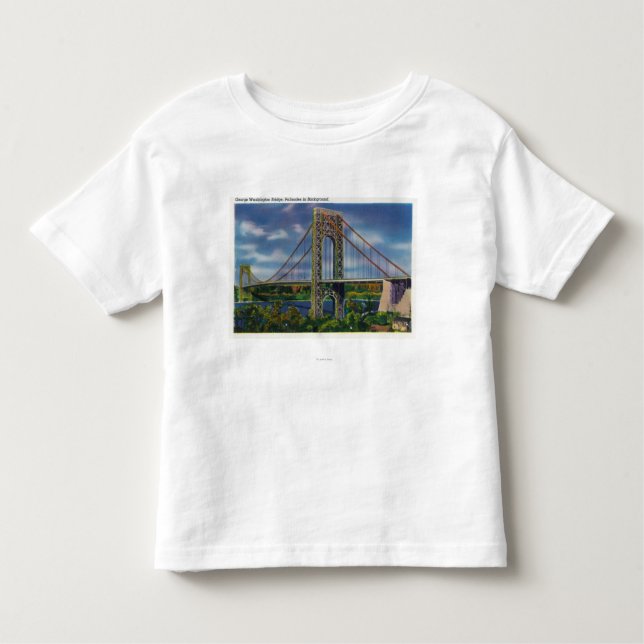 Ansicht von George Washington-Brücke Kleinkind T-shirt (Vorderseite)