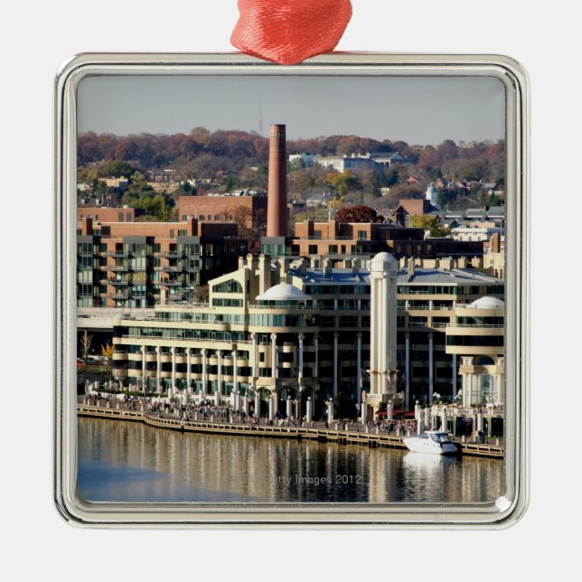 Ansicht von Georgetown und Ufergegend-Washington Ornament Aus Metall (Vorne)