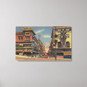 Ansicht von Grant-Allee, Chinatown Leinwanddruck