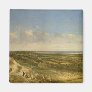 Ansicht von Haarlem von den Dünen (Öl auf Magnet