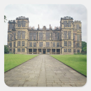 Ansicht von Hardwick Hall Quadratischer Aufkleber