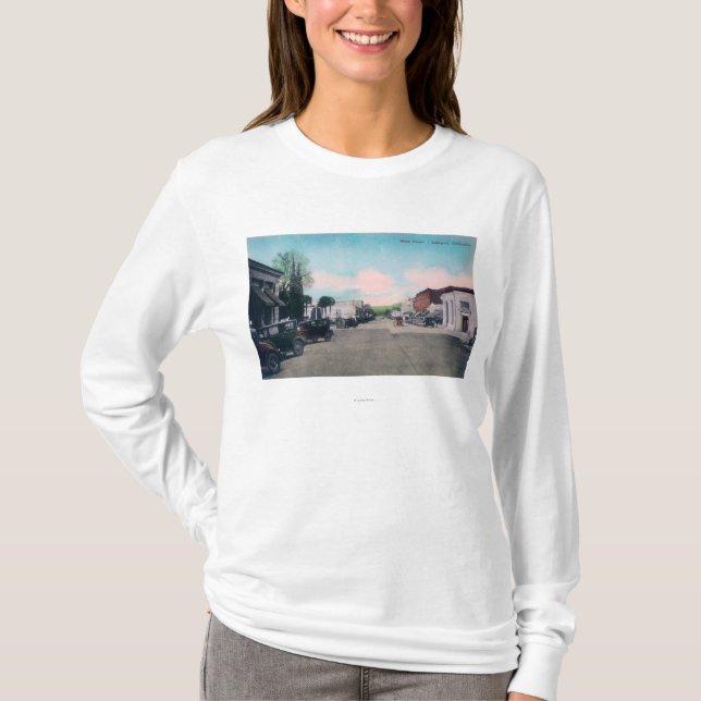 Ansicht von HauptStreetLakeport, CA T-Shirt (Vorderseite)