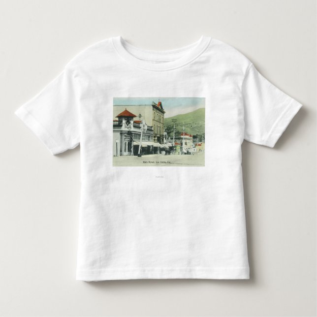 Ansicht von HauptStreetLos Gatos, CA 2 Kleinkind T-shirt (Vorderseite)