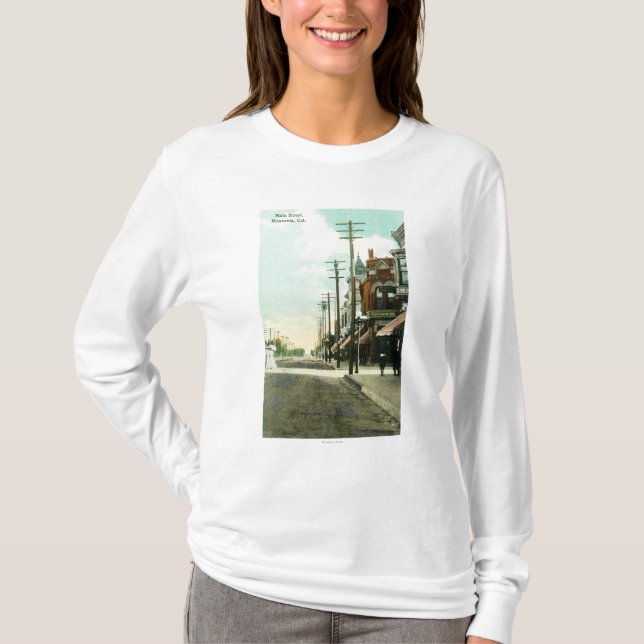 Ansicht von HauptStreetMonrovia, CA T-Shirt (Vorderseite)