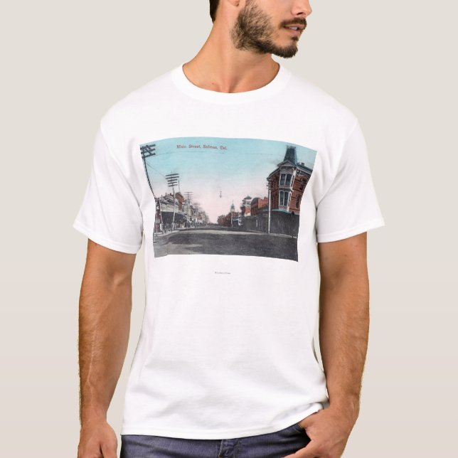 Ansicht von HauptStreetSalinas, CA T-Shirt (Vorderseite)