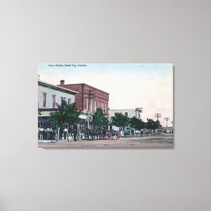 Ansicht von HauptStreetScott Stadt, KS Leinwanddruck
