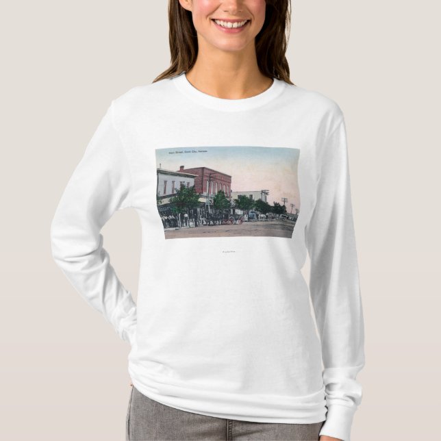 Ansicht von HauptStreetScott Stadt, KS T-Shirt (Vorderseite)