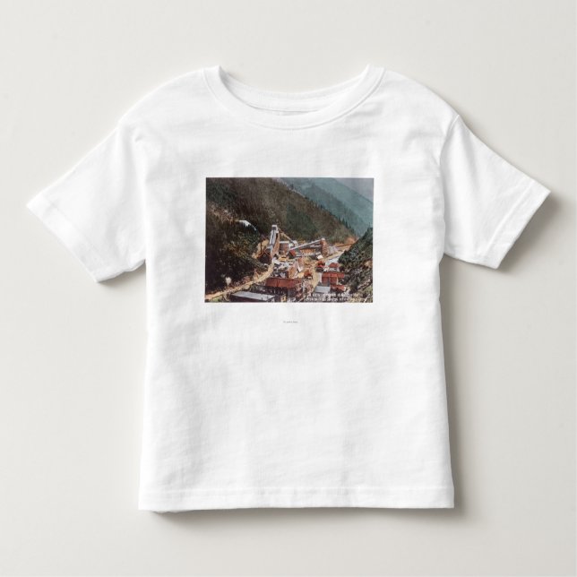 Ansicht von Hecla Bergwerk schauend hinunter die Kleinkind T-shirt (Vorderseite)