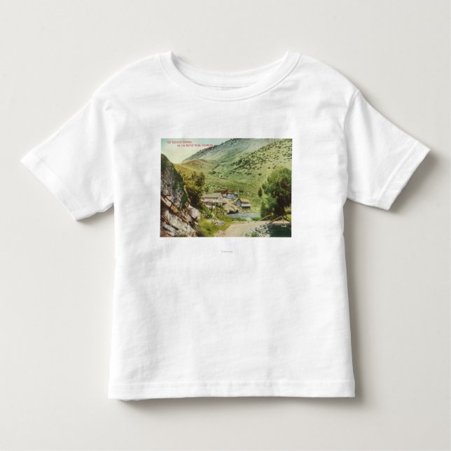 Ansicht von heißem Sulphur Springs auf der Moffat Kleinkind T-shirt (Vorderseite)