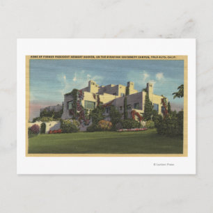 Ansicht von Herbert Hoover's Zuhause, Stanford U. Postkarte