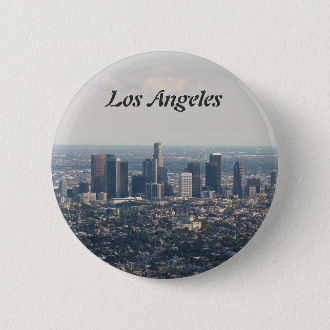 Ansicht von im Stadtzentrum gelegenem Los Angeles Button (Vorderseite)