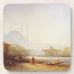 Ansicht von Istanbul, 1864 (Öl auf Leinwand) Untersetzer