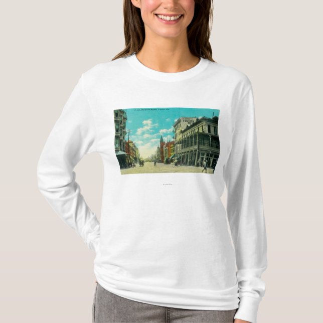 Ansicht von J und von Mariposa Straße T-Shirt (Vorderseite)