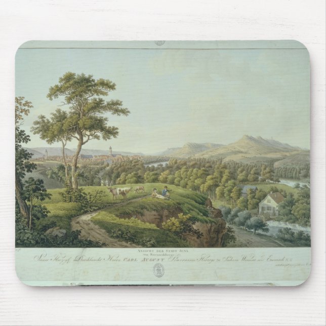 Ansicht von Jena von Rasenhuehlberg, c.1810 Mousepad (Vorne)