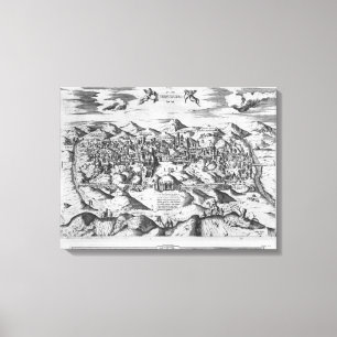 Ansicht von Jerusalem, 1570? Leinwanddruck