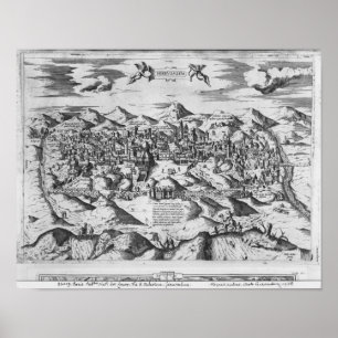 Ansicht von Jerusalem, 1570? Poster