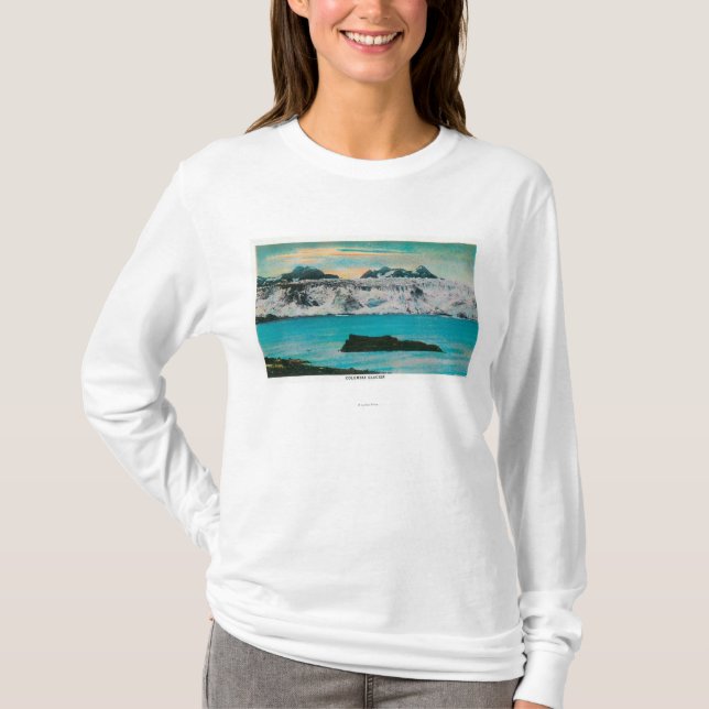 Ansicht von Kolumbien-Gletscher, Alaska T-Shirt (Vorderseite)