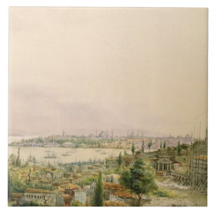 Ansicht von Konstantinopele von Pera Fliese