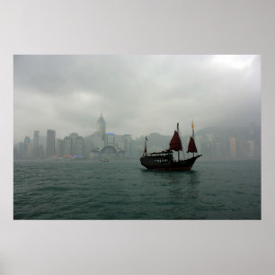 Ansicht von Kowloon in Richtung zu fahlem Chai, Poster