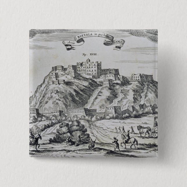 Ansicht von Lhasa, Hauptstadt von Tibet Button (Vorderseite)