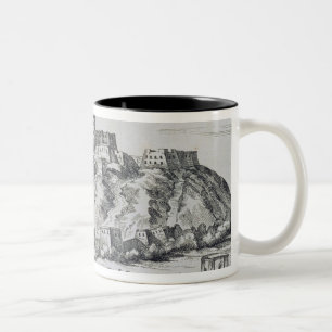 Ansicht von Lhasa, Hauptstadt von Tibet Zweifarbige Tasse