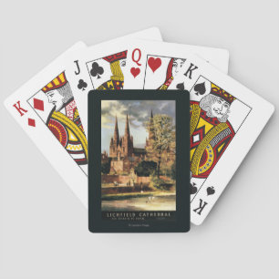 Ansicht von Lichfield Kathedrale Spielkarten