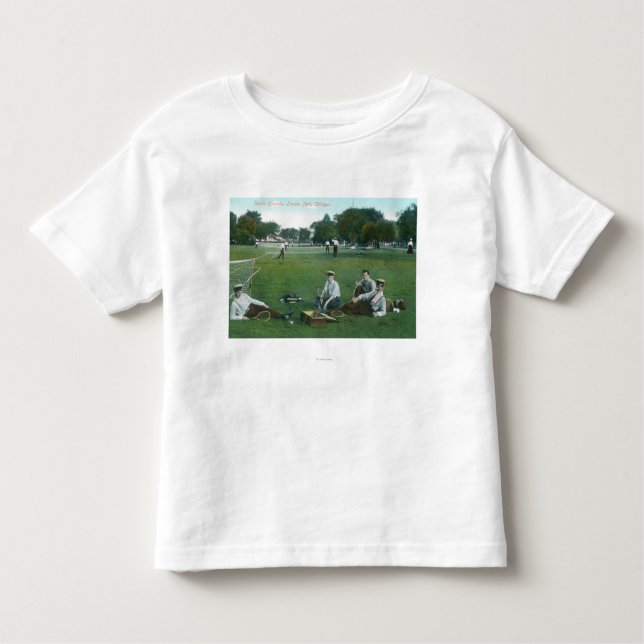 Ansicht von Lincoln Park Tennis GroundsChicago, IL Kleinkind T-shirt (Vorderseite)