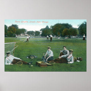 Ansicht von Lincoln Park Tennis GroundsChicago, IL Poster
