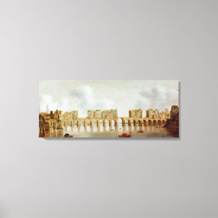 Ansicht von London-Brücke, c.1632 (Öl auf Platte Leinwanddruck