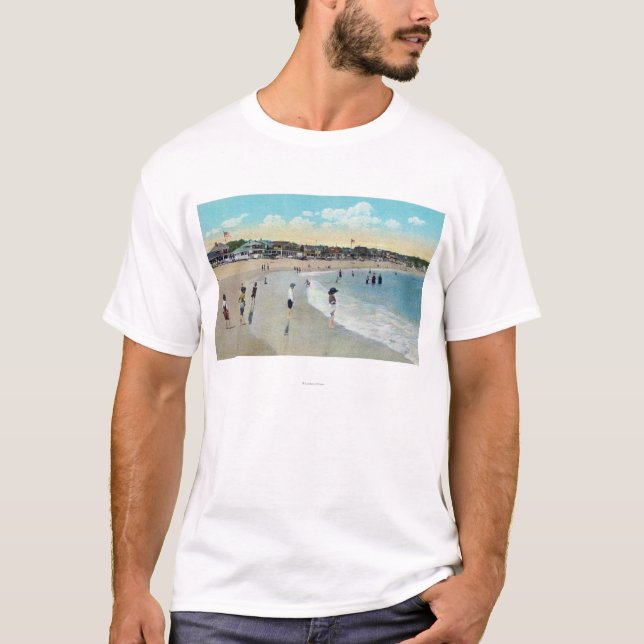 Ansicht von Long Beach und von Kap Ann T-Shirt (Vorderseite)