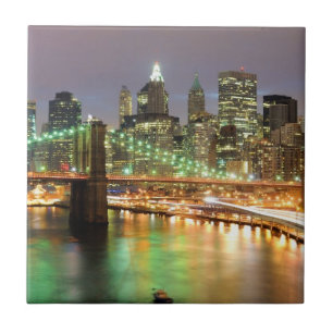 Ansicht von Lower Manhattan und von Fliese