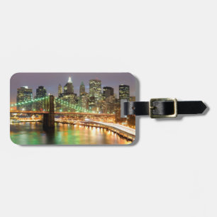 Ansicht von Lower Manhattan und von Gepäckanhänger